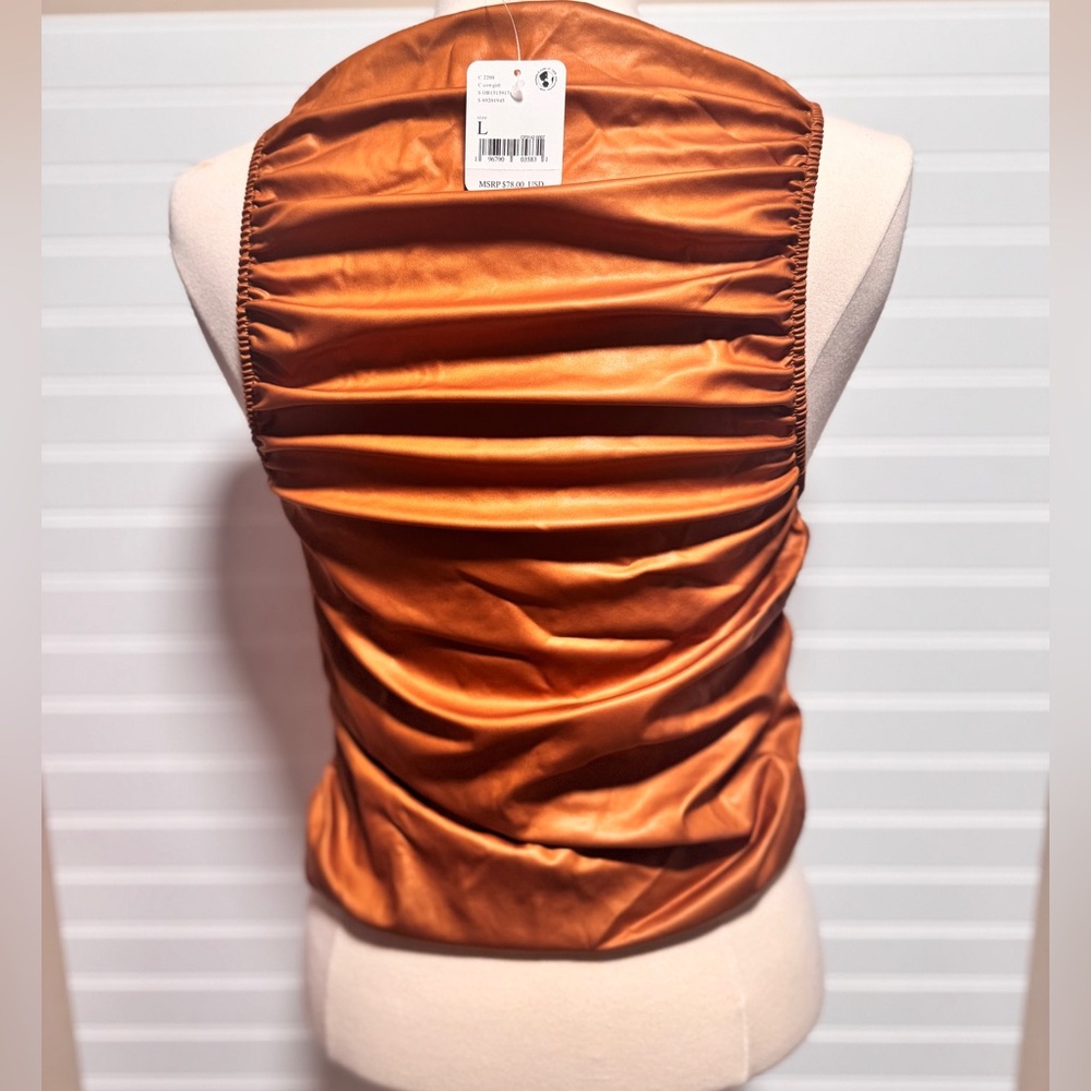 FREE PEOPLE Ride Along Ruched Crop Large - Picture 7 of 9